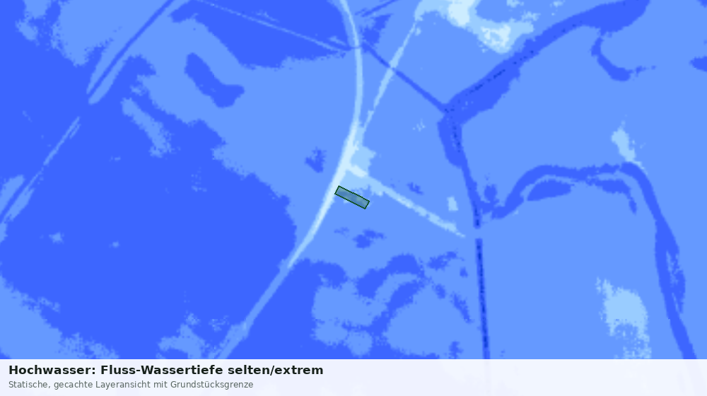 Statische Kartenansicht: Hochwasser: Fluss-Wassertiefe selten/extrem