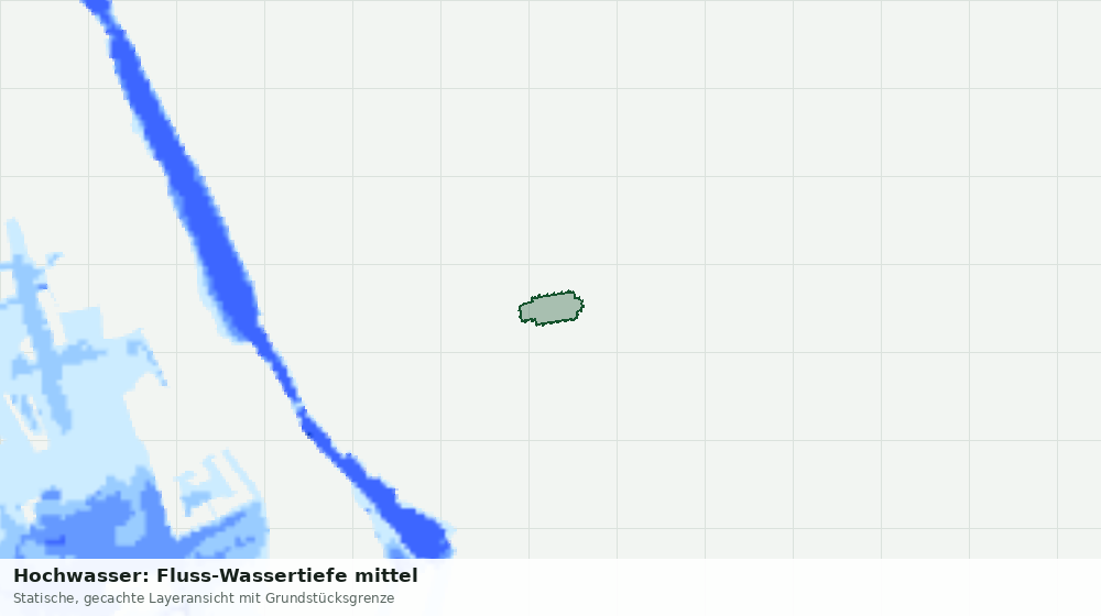 Statische Kartenansicht: Hochwasser: Fluss-Wassertiefe mittel