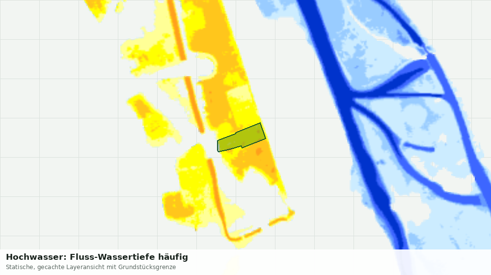 Statische Kartenansicht: Hochwasser: Fluss-Wassertiefe häufig