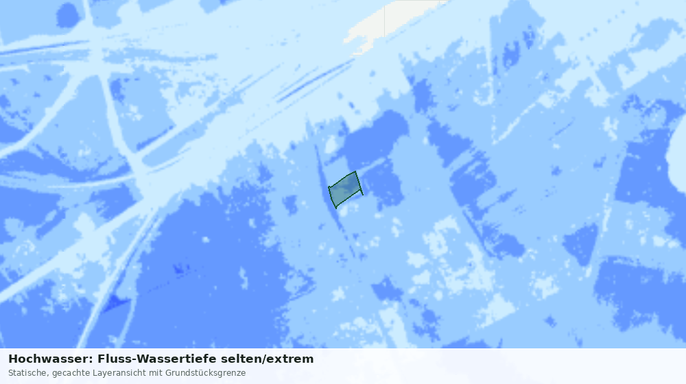 Statische Kartenansicht: Hochwasser: Fluss-Wassertiefe selten/extrem