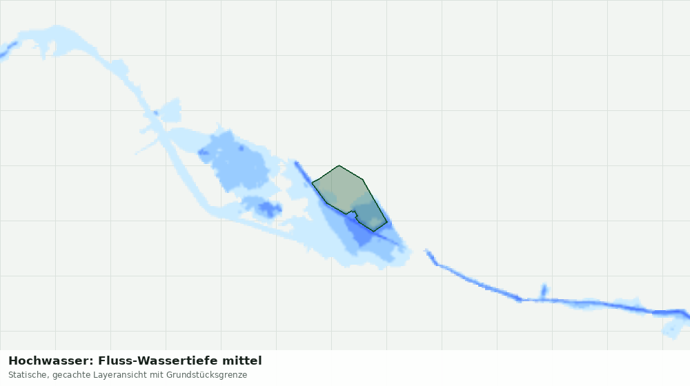 Statische Kartenansicht: Hochwasser: Fluss-Wassertiefe mittel