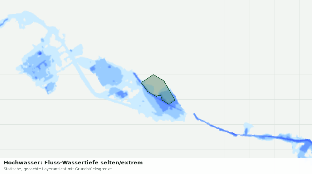 Statische Kartenansicht: Hochwasser: Fluss-Wassertiefe selten/extrem