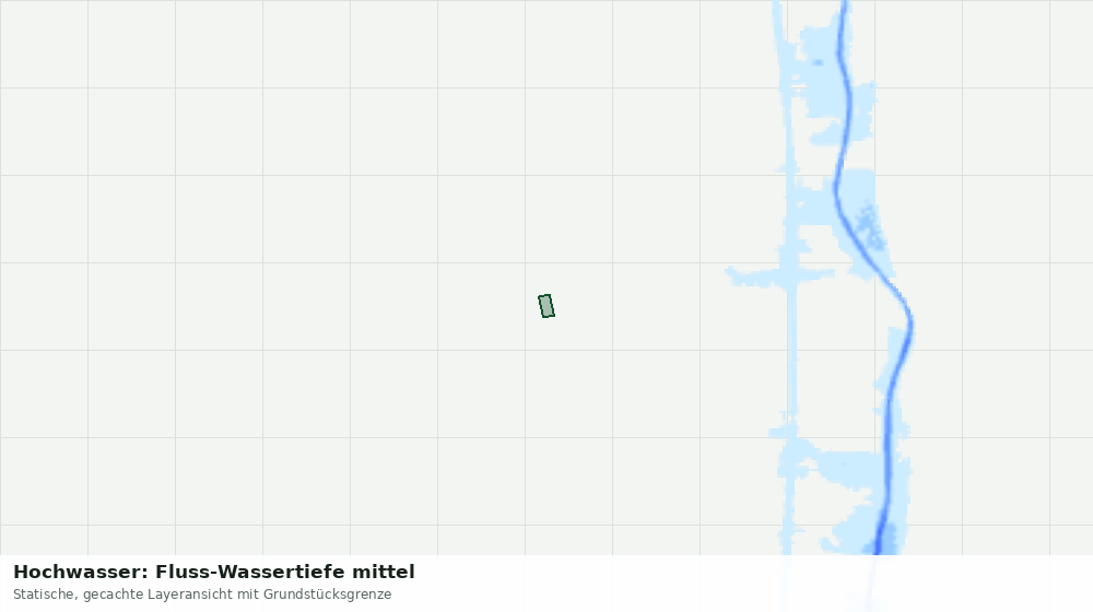 Statische Kartenansicht: Hochwasser: Fluss-Wassertiefe mittel