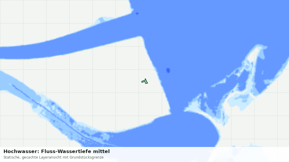 Statische Kartenansicht: Hochwasser: Fluss-Wassertiefe mittel