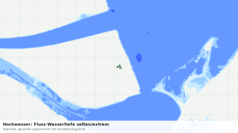 Statische Kartenansicht: Hochwasser: Fluss-Wassertiefe selten/extrem