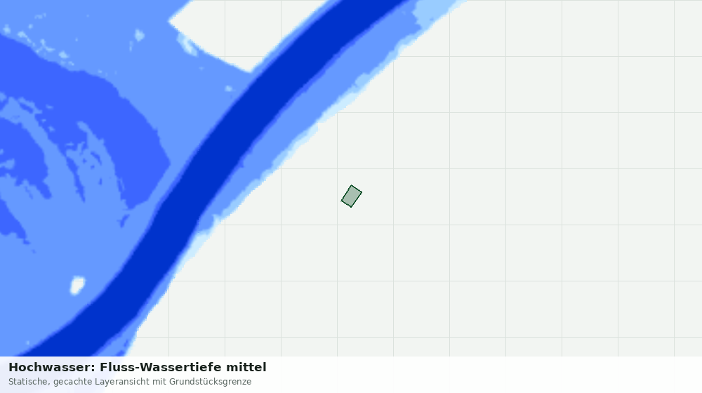 Statische Kartenansicht: Hochwasser: Fluss-Wassertiefe mittel