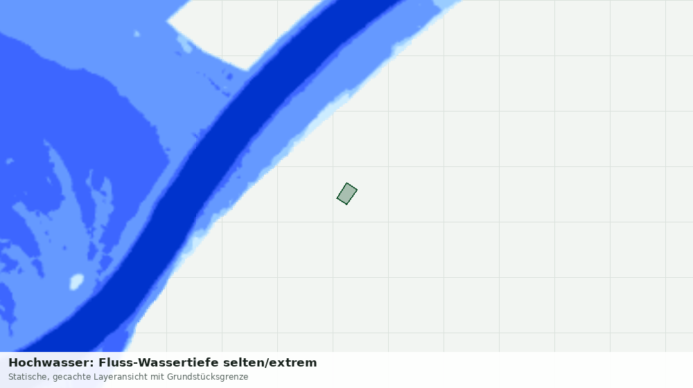 Statische Kartenansicht: Hochwasser: Fluss-Wassertiefe selten/extrem