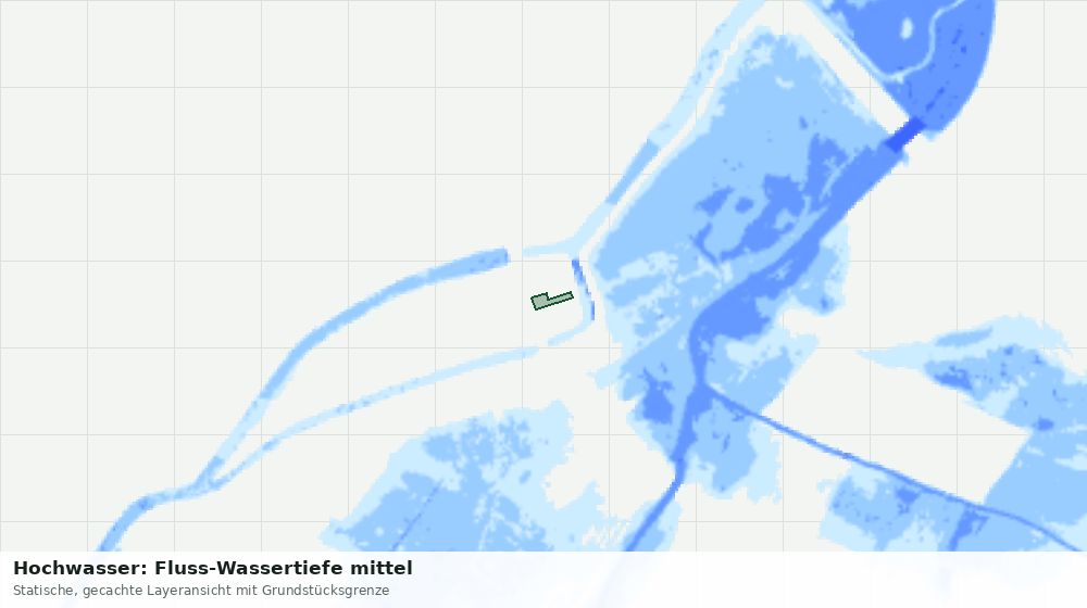 Statische Kartenansicht: Hochwasser: Fluss-Wassertiefe mittel