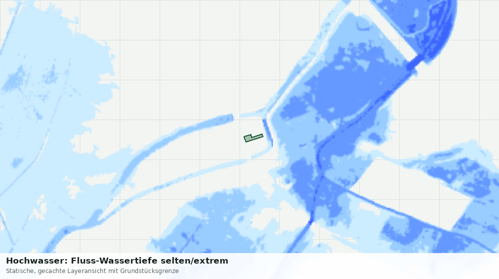 Statische Kartenansicht: Hochwasser: Fluss-Wassertiefe selten/extrem