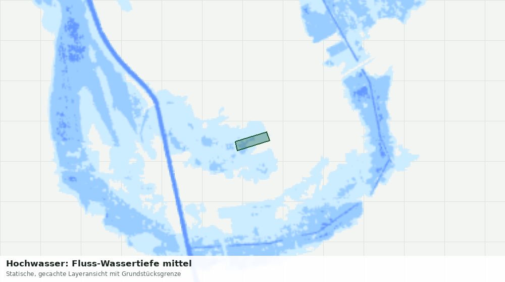 Statische Kartenansicht: Hochwasser: Fluss-Wassertiefe mittel