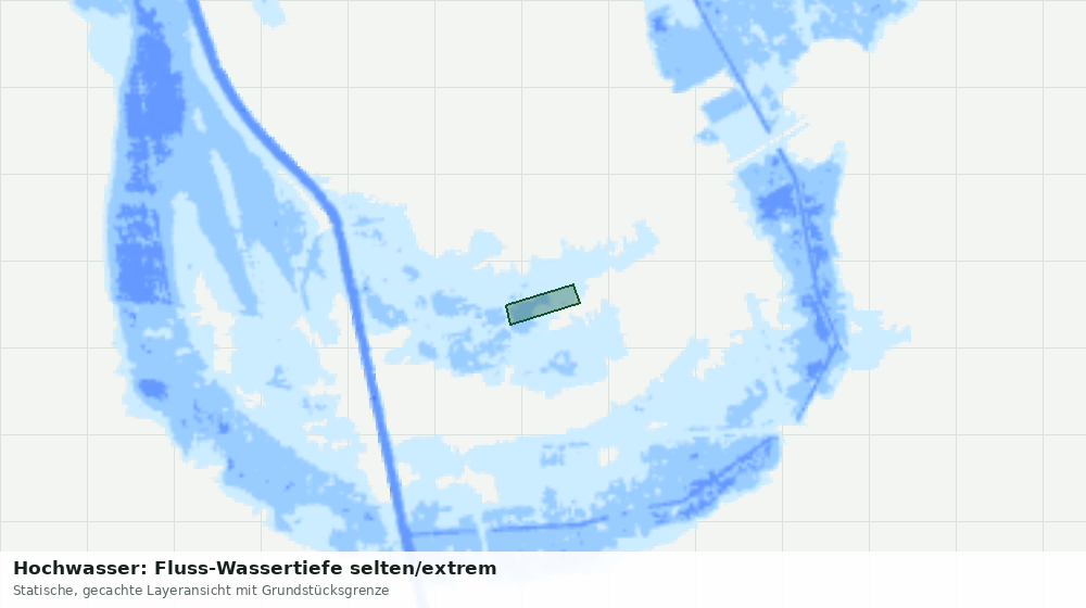 Statische Kartenansicht: Hochwasser: Fluss-Wassertiefe selten/extrem