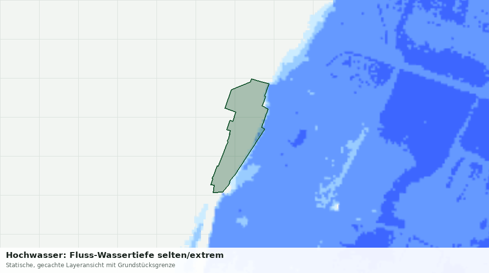 Statische Kartenansicht: Hochwasser: Fluss-Wassertiefe selten/extrem