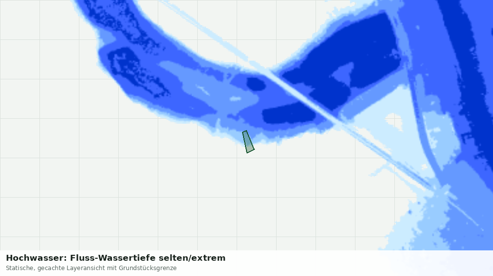 Statische Kartenansicht: Hochwasser: Fluss-Wassertiefe selten/extrem