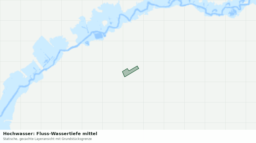 Statische Kartenansicht: Hochwasser: Fluss-Wassertiefe mittel