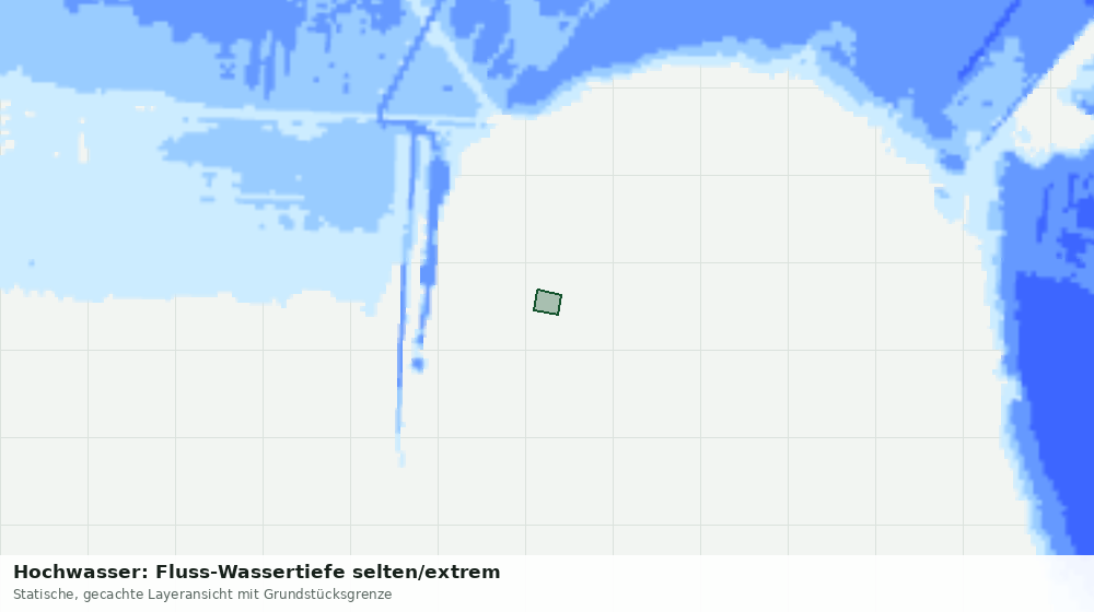 Statische Kartenansicht: Hochwasser: Fluss-Wassertiefe selten/extrem