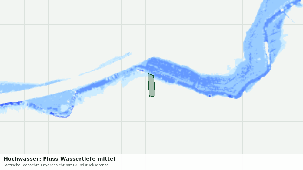 Statische Kartenansicht: Hochwasser: Fluss-Wassertiefe mittel