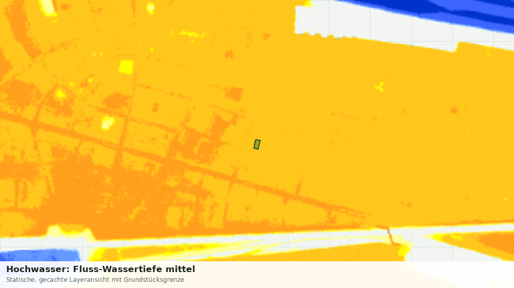 Statische Kartenansicht: Hochwasser: Fluss-Wassertiefe mittel