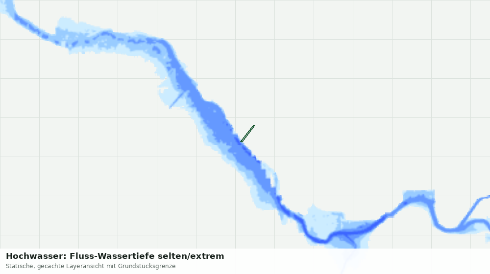 Statische Kartenansicht: Hochwasser: Fluss-Wassertiefe selten/extrem