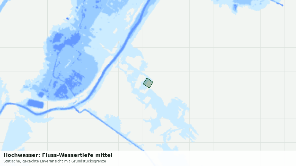 Statische Kartenansicht: Hochwasser: Fluss-Wassertiefe mittel