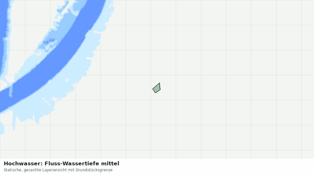 Statische Kartenansicht: Hochwasser: Fluss-Wassertiefe mittel