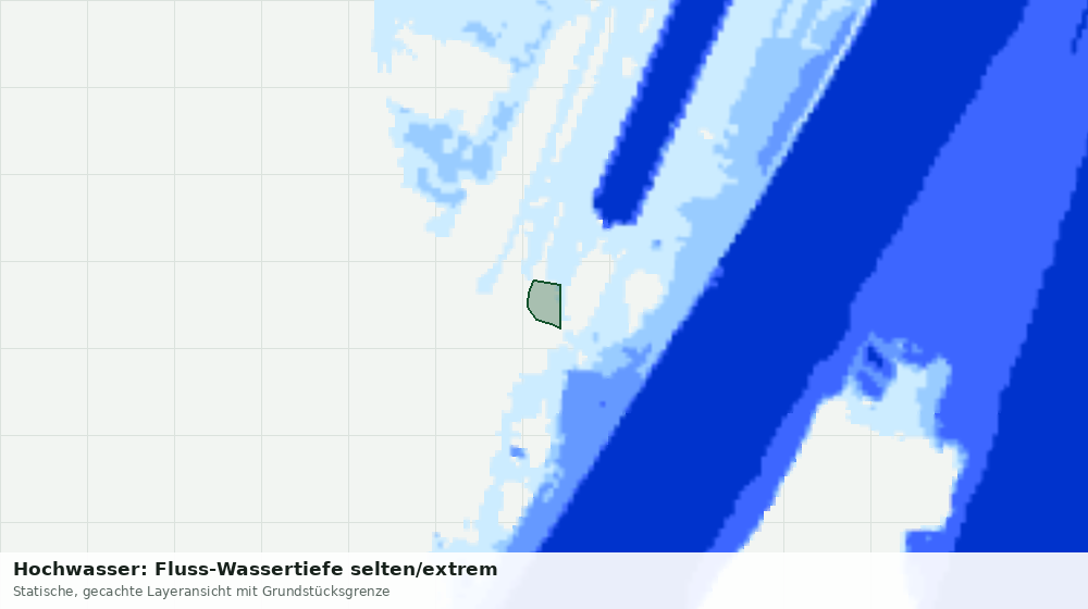 Statische Kartenansicht: Hochwasser: Fluss-Wassertiefe selten/extrem