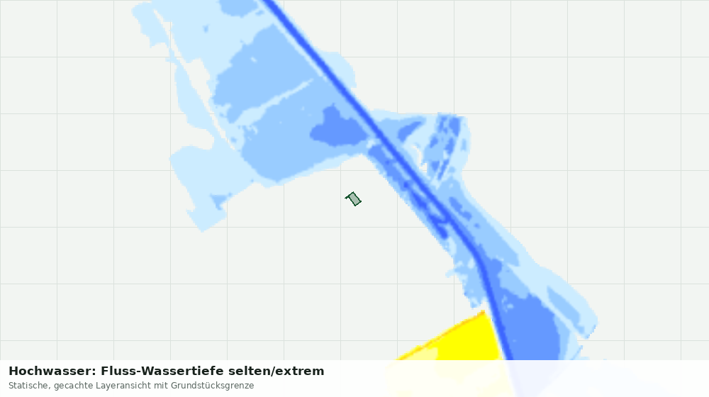Statische Kartenansicht: Hochwasser: Fluss-Wassertiefe selten/extrem