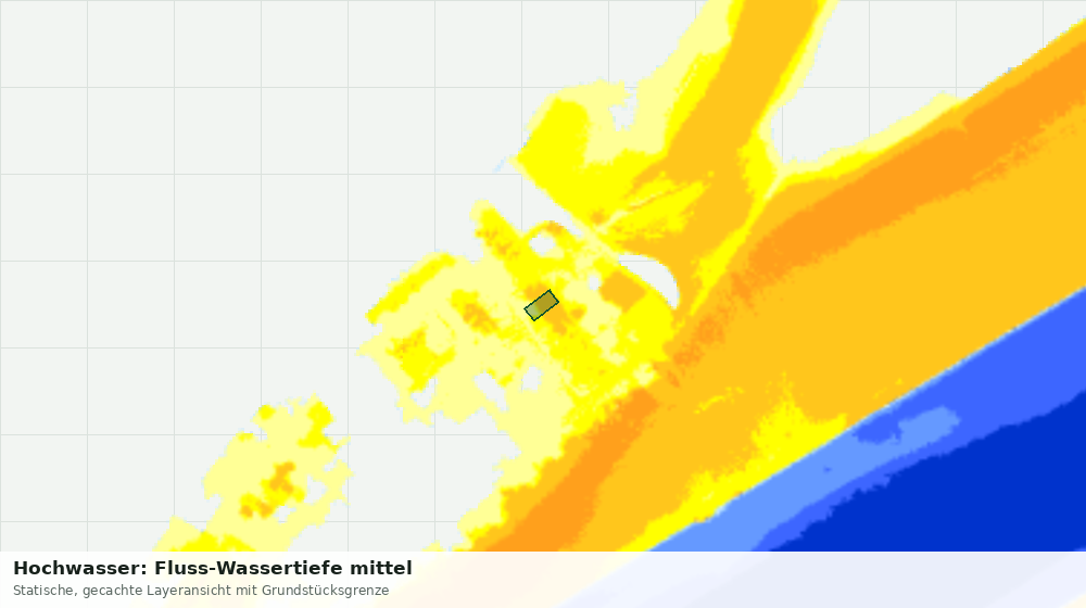 Statische Kartenansicht: Hochwasser: Fluss-Wassertiefe mittel