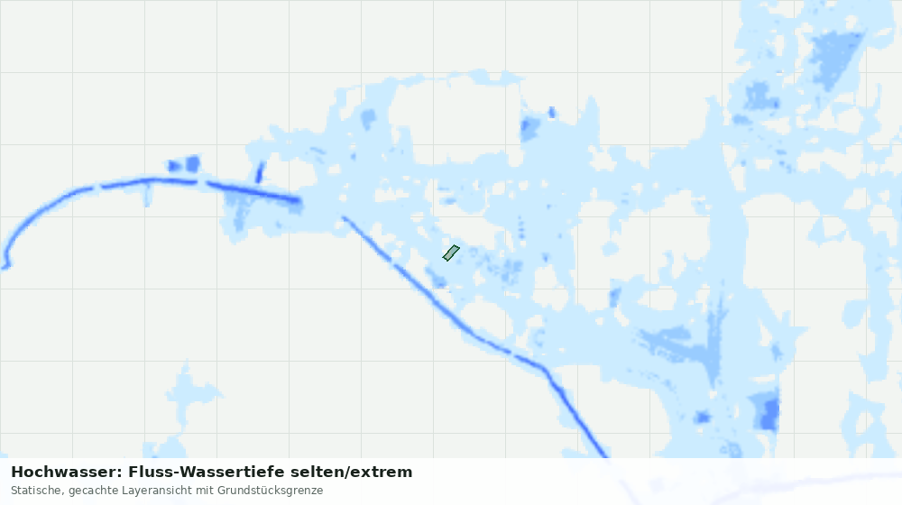 Statische Kartenansicht: Hochwasser: Fluss-Wassertiefe selten/extrem