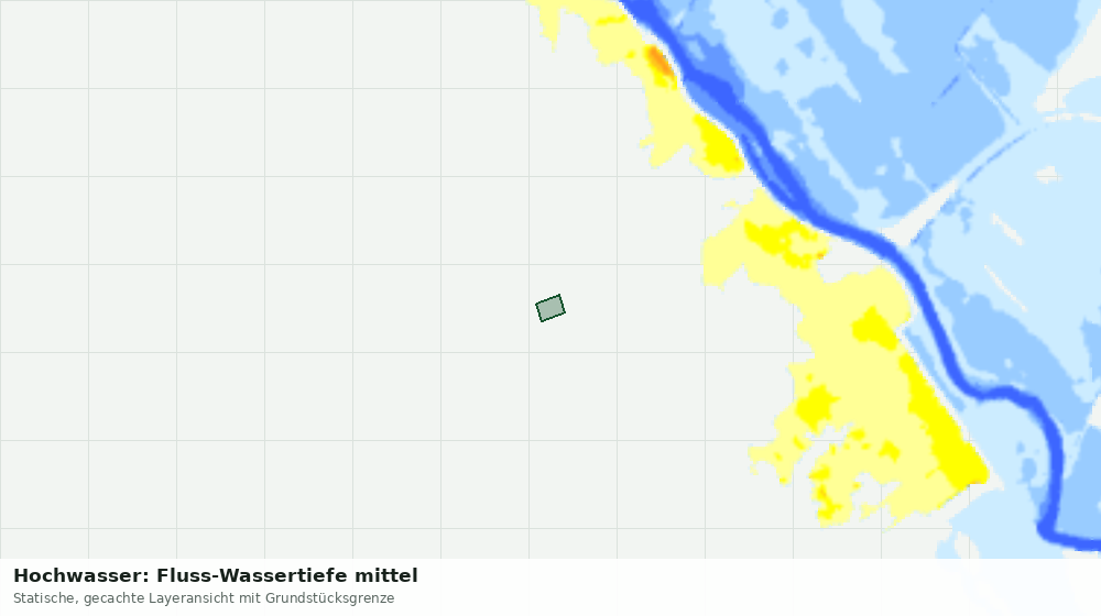 Statische Kartenansicht: Hochwasser: Fluss-Wassertiefe mittel