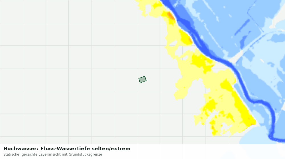 Statische Kartenansicht: Hochwasser: Fluss-Wassertiefe selten/extrem
