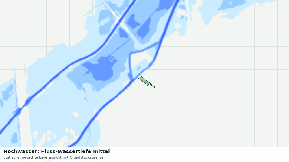 Statische Kartenansicht: Hochwasser: Fluss-Wassertiefe mittel