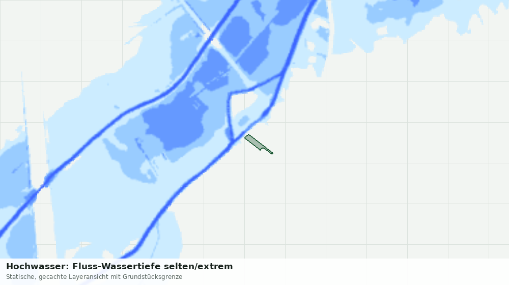 Statische Kartenansicht: Hochwasser: Fluss-Wassertiefe selten/extrem
