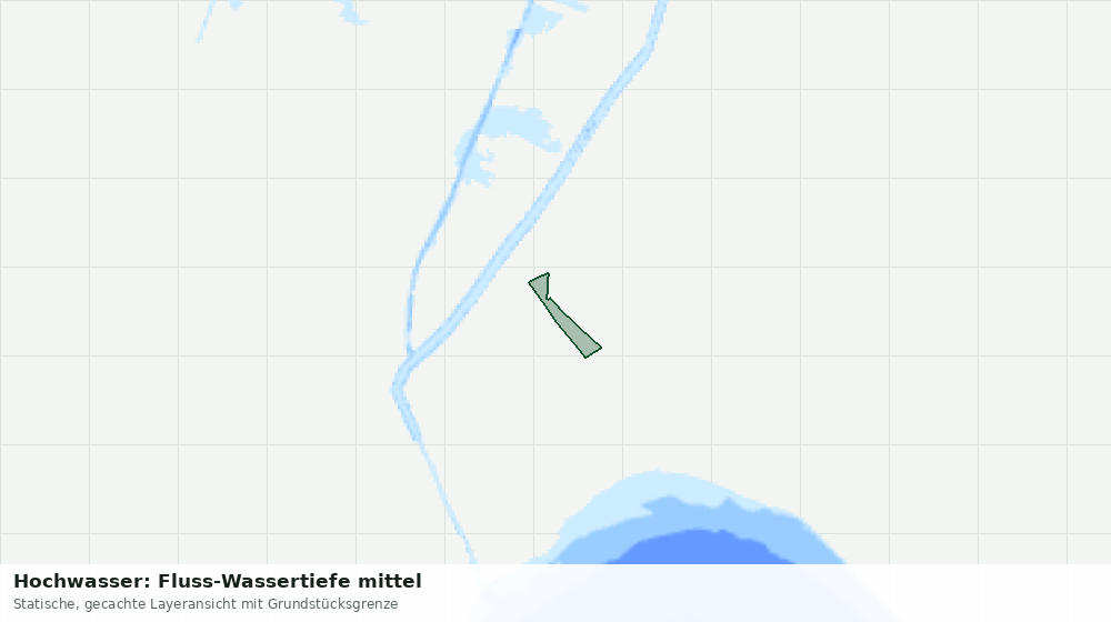 Statische Kartenansicht: Hochwasser: Fluss-Wassertiefe mittel