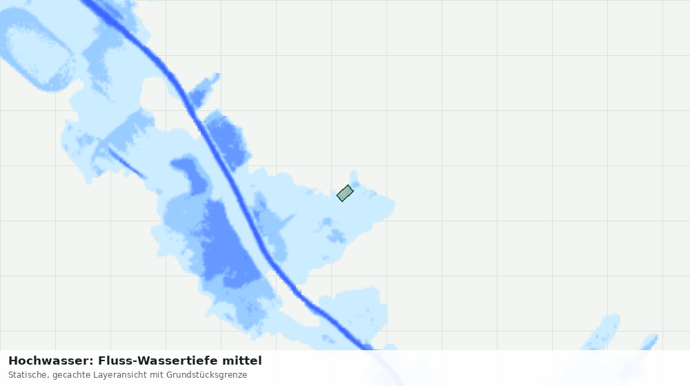 Statische Kartenansicht: Hochwasser: Fluss-Wassertiefe mittel