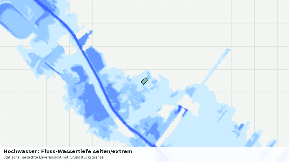 Statische Kartenansicht: Hochwasser: Fluss-Wassertiefe selten/extrem