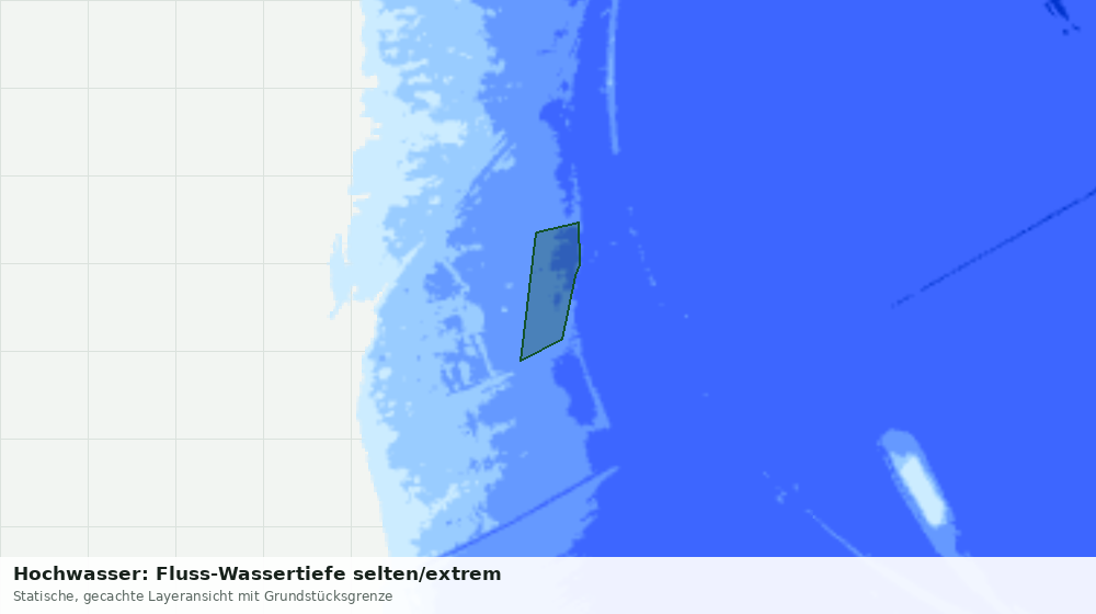 Statische Kartenansicht: Hochwasser: Fluss-Wassertiefe selten/extrem