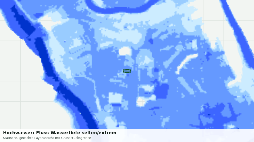 Statische Kartenansicht: Hochwasser: Fluss-Wassertiefe selten/extrem
