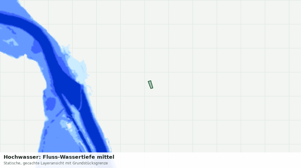 Statische Kartenansicht: Hochwasser: Fluss-Wassertiefe mittel