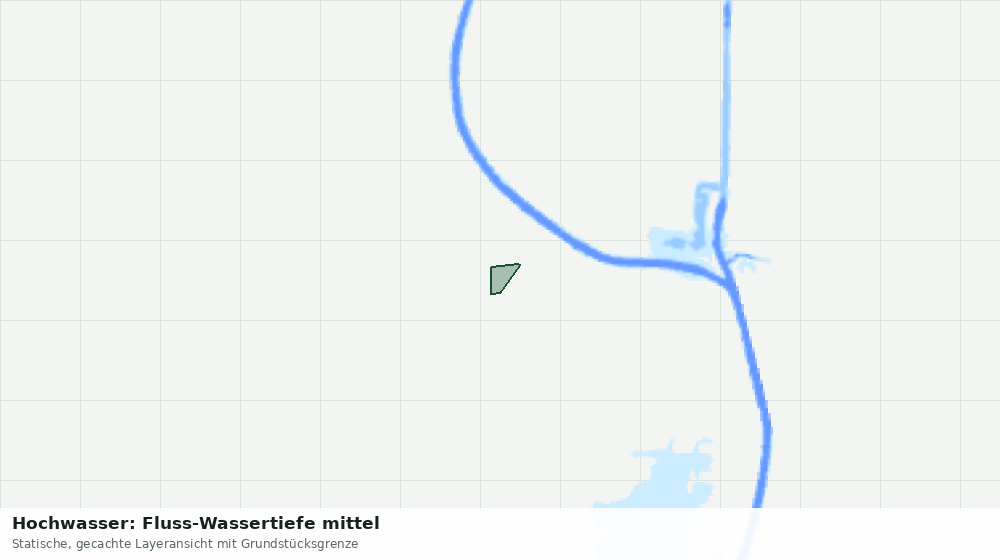 Statische Kartenansicht: Hochwasser: Fluss-Wassertiefe mittel