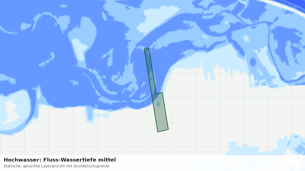 Statische Kartenansicht: Hochwasser: Fluss-Wassertiefe mittel