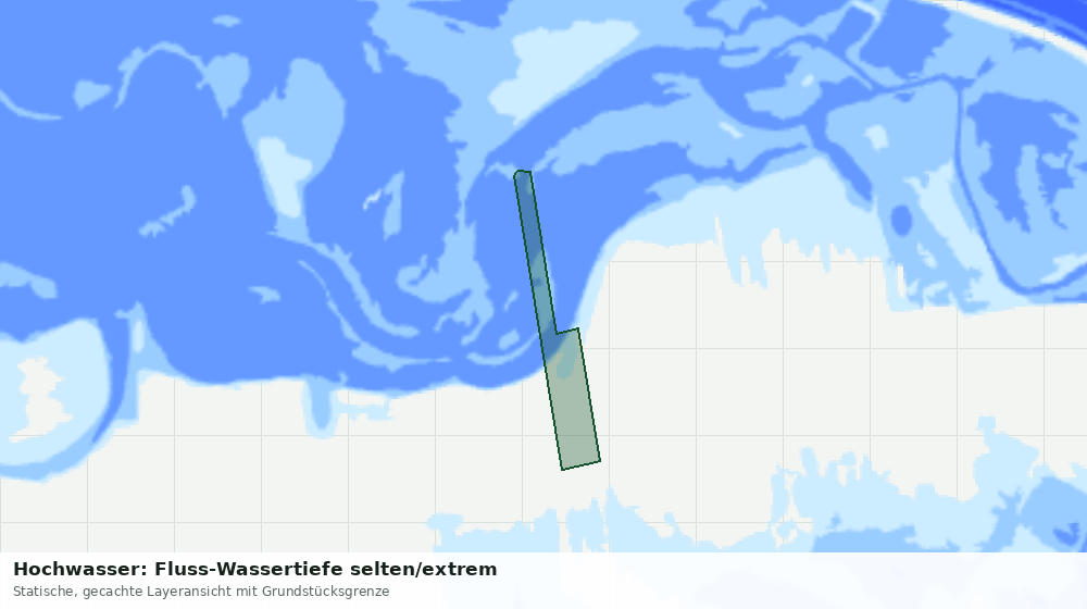 Statische Kartenansicht: Hochwasser: Fluss-Wassertiefe selten/extrem