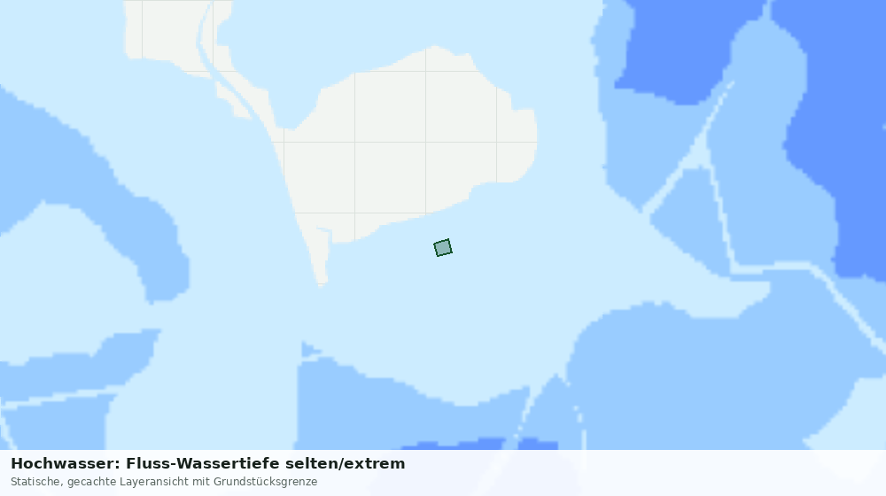 Statische Kartenansicht: Hochwasser: Fluss-Wassertiefe selten/extrem