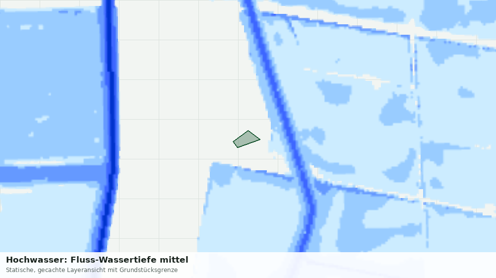 Statische Kartenansicht: Hochwasser: Fluss-Wassertiefe mittel