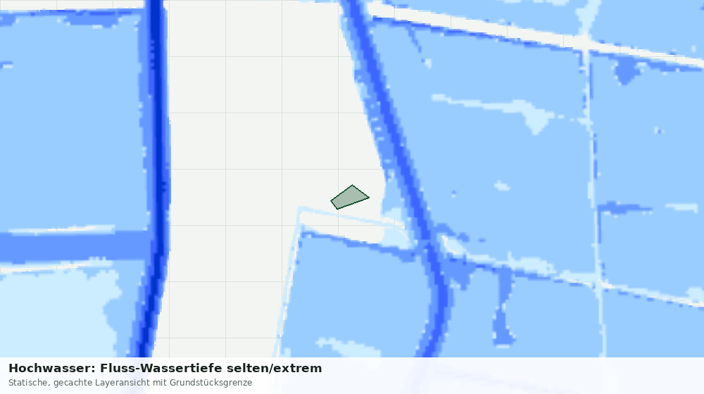 Statische Kartenansicht: Hochwasser: Fluss-Wassertiefe selten/extrem