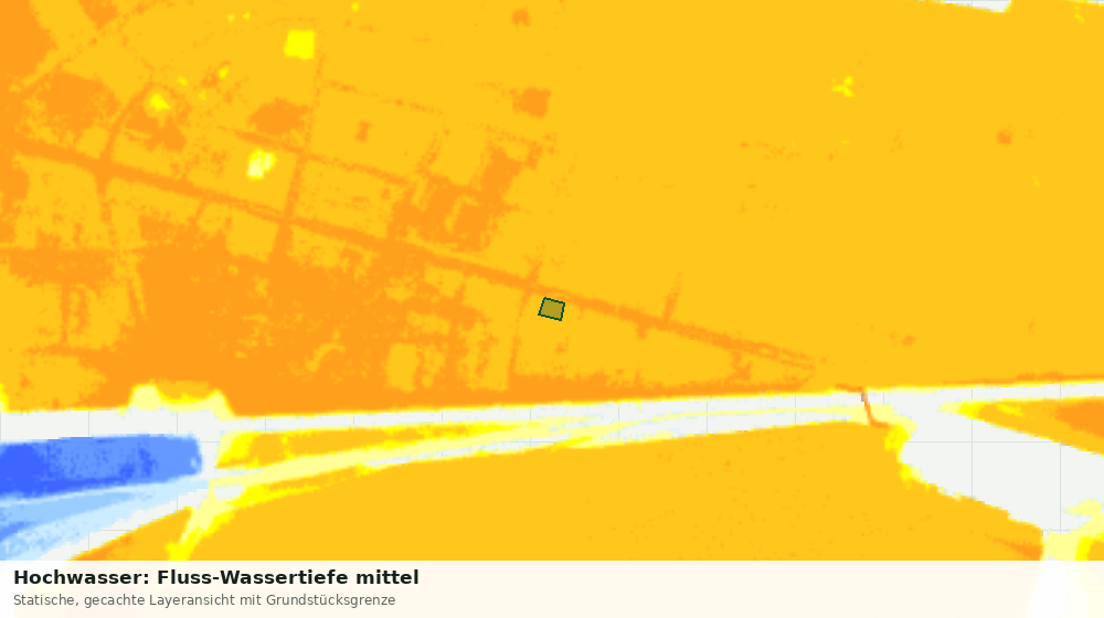 Statische Kartenansicht: Hochwasser: Fluss-Wassertiefe mittel