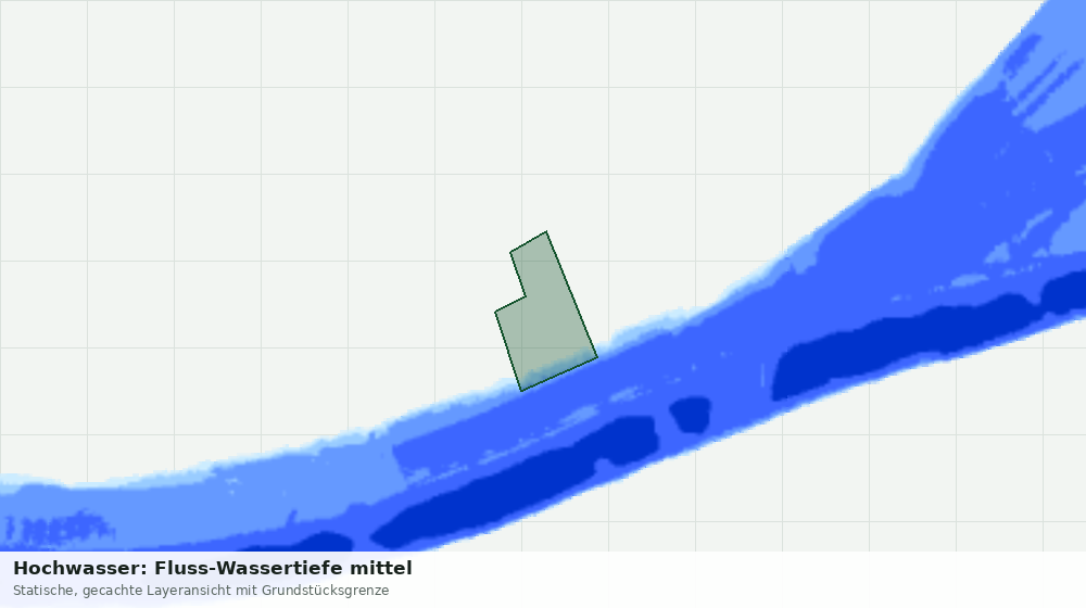 Statische Kartenansicht: Hochwasser: Fluss-Wassertiefe mittel