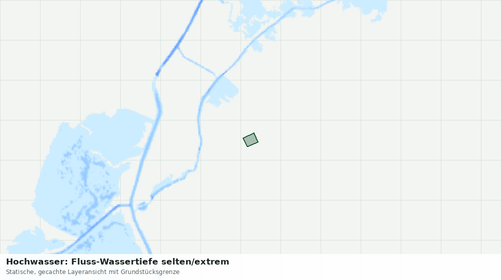 Statische Kartenansicht: Hochwasser: Fluss-Wassertiefe selten/extrem