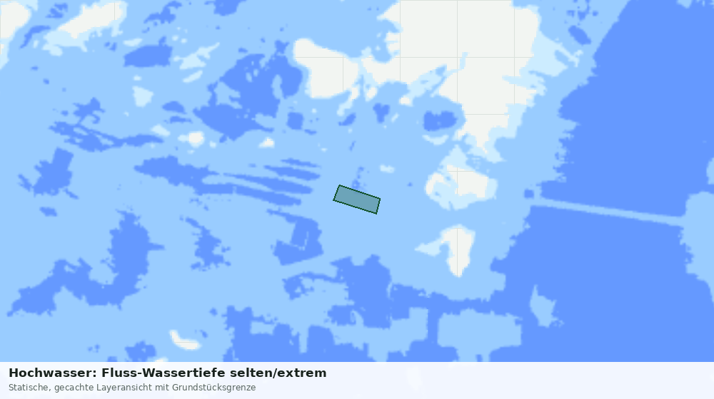 Statische Kartenansicht: Hochwasser: Fluss-Wassertiefe selten/extrem