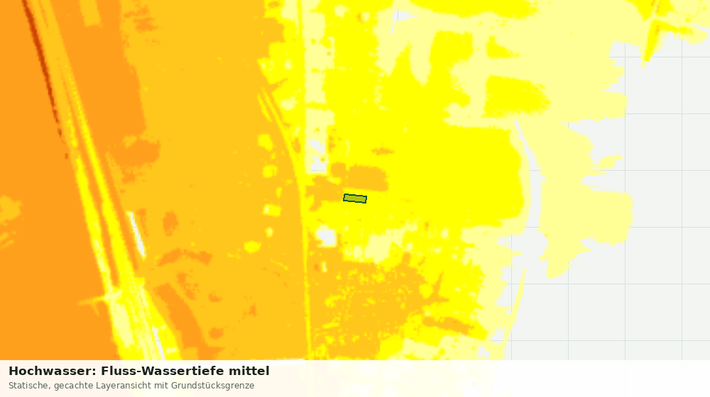 Statische Kartenansicht: Hochwasser: Fluss-Wassertiefe mittel