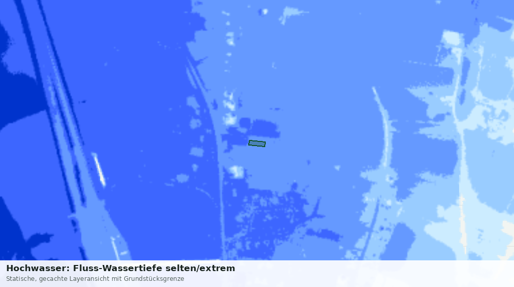 Statische Kartenansicht: Hochwasser: Fluss-Wassertiefe selten/extrem